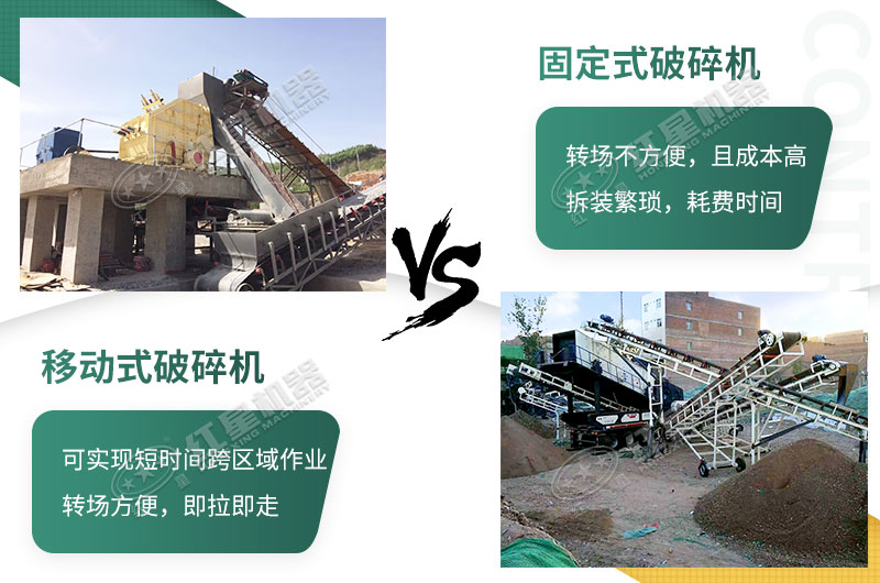 流動粉碎石機，可以隨時轉(zhuǎn)場停車生產(chǎn)的破碎生產(chǎn)線